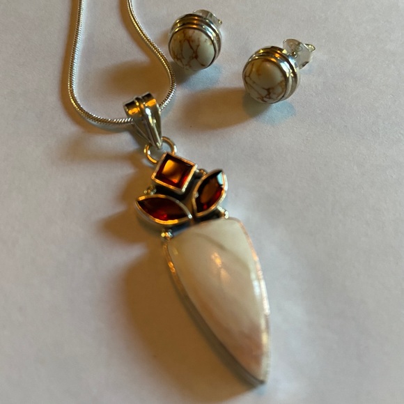 White Copper Turq & India Scolecite Set - Picture 7 of 9